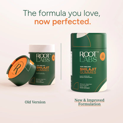 Root Labs 10-in-1 Alpha Shilajit Gummies | 4000 mg Pure Himalayan Shilajit, Tongkat Ali, Maca Root, 75% Fulvic Acid | ShilAbsorb Bioavailability Tech | Sugar-Free Vegan, 85+ Trace Minerals