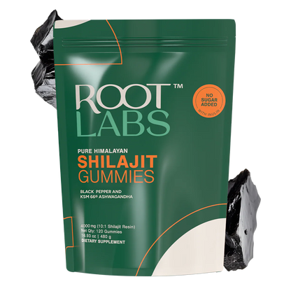 Root Labs 10-in-1 Alpha Shilajit Gummies | 4000 mg Pure Himalayan Shilajit, Tongkat Ali, Maca Root, 75% Fulvic Acid | ShilAbsorb Bioavailability Tech | Sugar-Free Vegan, 85+ Trace Minerals